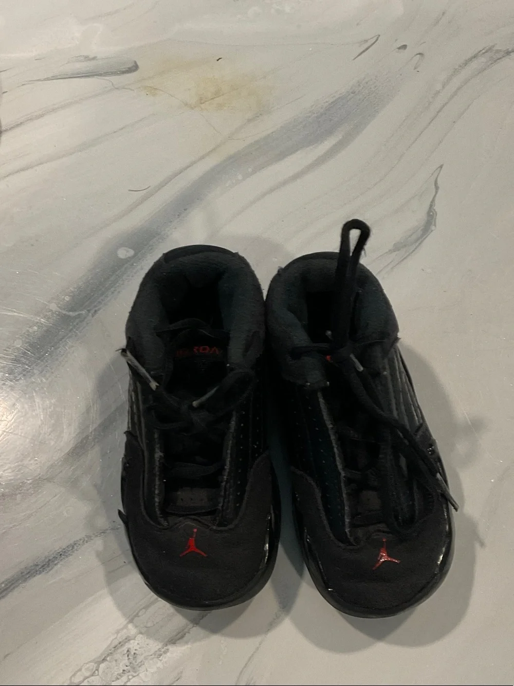 Jordan Kids Black Sneakers with Red Accents